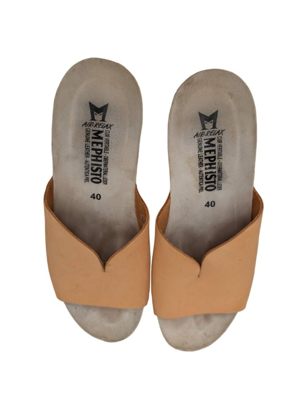 Mephisto Lisane Camel Scratch Sandals Womens Tan Leather Wedge Heel EU 40 US 9 - Picture 7 of 12